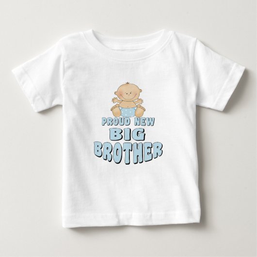 T-shirt Pour Bébé Fier nouveau grand frère garçon (Devant)