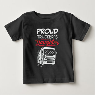 T-shirt Pour Bébé Fier Trucker's Daughter