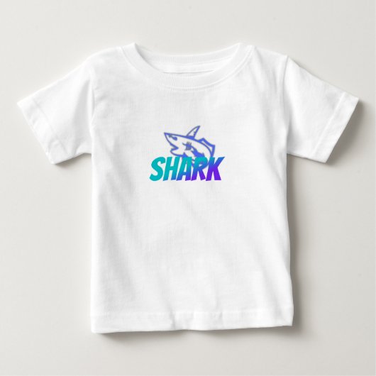 T-shirt Pour Bébé Fierce Gradient Shark Logo | Bold Ocean Vibes (Devant)
