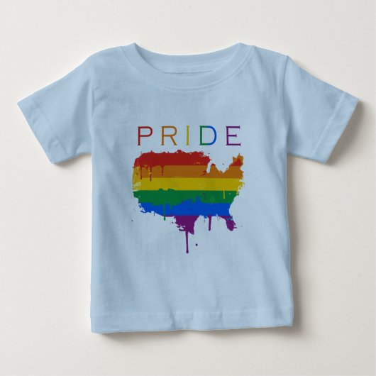 T-shirt Pour Bébé Fierté de Gaymerican (Devant)