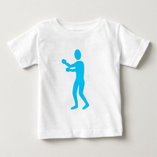 T-shirt Pour Bébé Figure de boxe - bleu ciel (Devant)