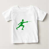 T-shirt Pour Bébé Figure de clôture - Vert d'herbe (Devant)