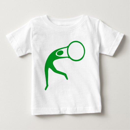 T-shirt Pour Bébé Figure de gymnastique rythmique - Vert herbe (Devant)