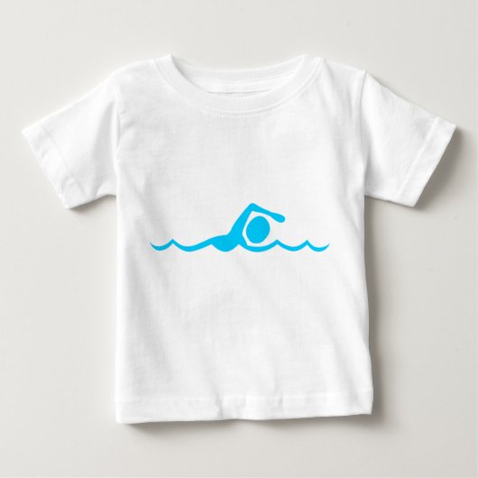 T-shirt Pour Bébé Figure de natation - bleu ciel (Devant)