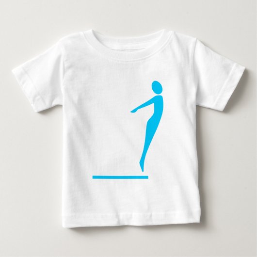 T-shirt Pour Bébé Figure de plongée - bleu ciel (Devant)