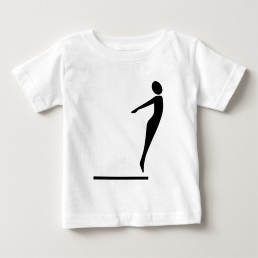 T-shirt Pour Bébé Figure de plongée - Noir (Devant)