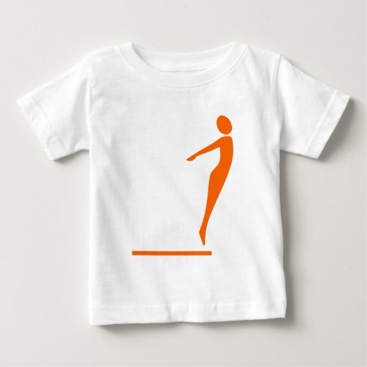 T-shirt Pour Bébé Figure de plongée - Orange (Devant)