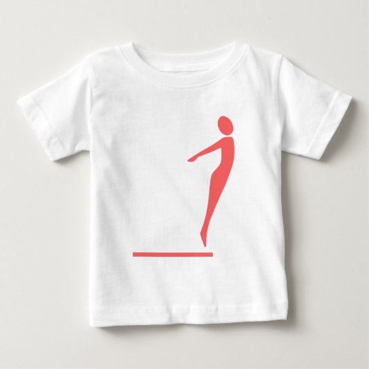 T-shirt Pour Bébé Figure de plongée - rose tropicale (Devant)