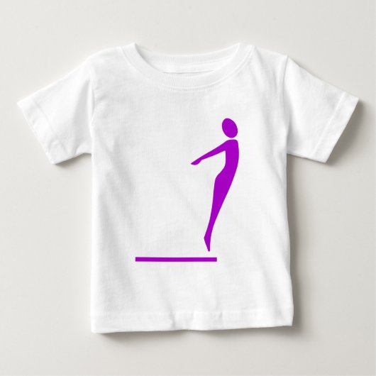 T-shirt Pour Bébé Figure de plongée - violet (Devant)