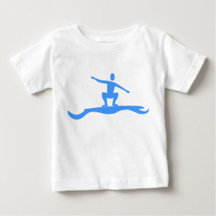 T-shirt Pour Bébé Figure de surf - Bleu bébé