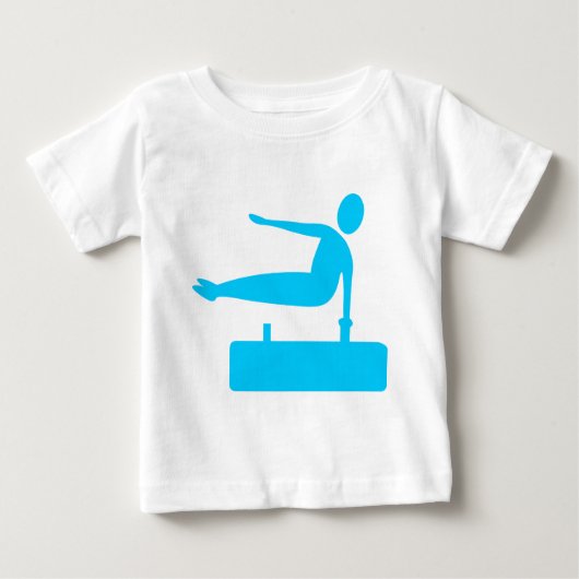 T-shirt Pour Bébé Figure de voûte - bleu ciel (Devant)