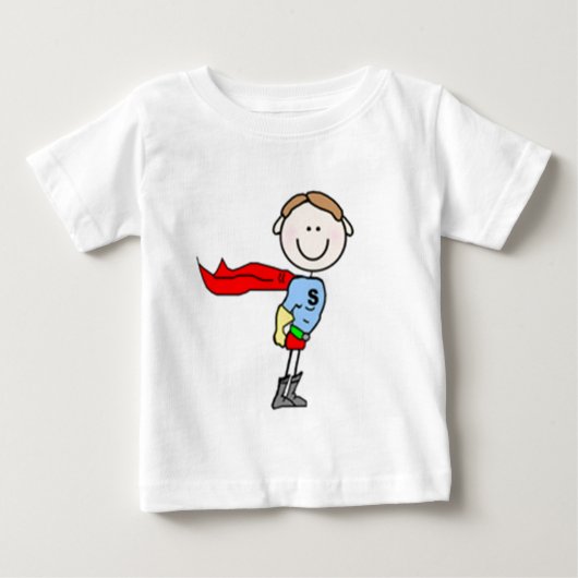 T-shirt Pour Bébé Figure Superhero Boy Stick (Devant)