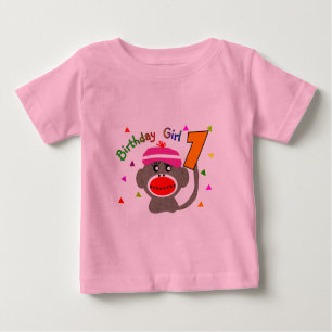 T-shirt Pour Bébé Fille "1" d'anniversaire ans