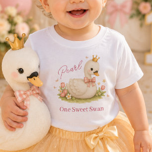 T-Shirt pour bébé fille 1er anniversaire One Sweet
