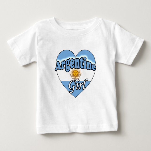 T-shirt Pour Bébé Fille argentine (Devant)