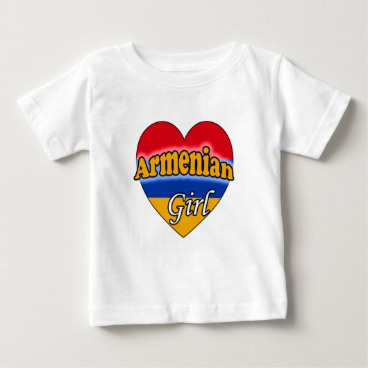 T-shirt Pour Bébé Fille arménienne (Devant)