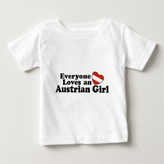 T-shirt Pour Bébé fille autrichienne (Devant)