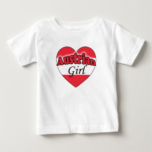 T-shirt Pour Bébé Fille autrichienne (Devant)