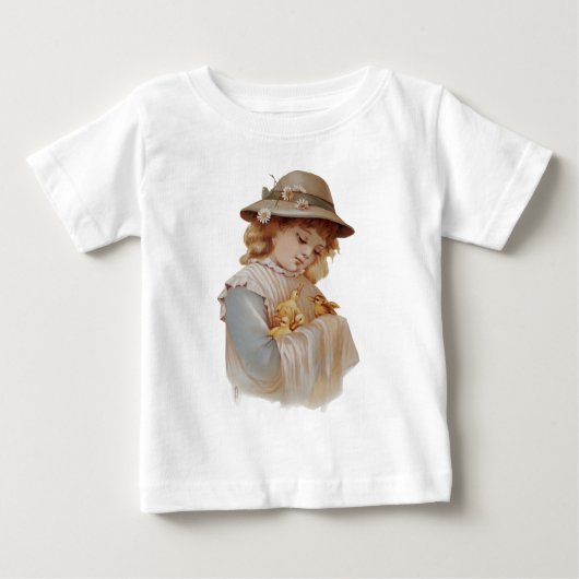 T-shirt Pour Bébé Fille avec des petits canards (Devant)