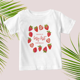 T-shirt Pour Bébé Fille Berry Premier été fraise 1er anniversaire