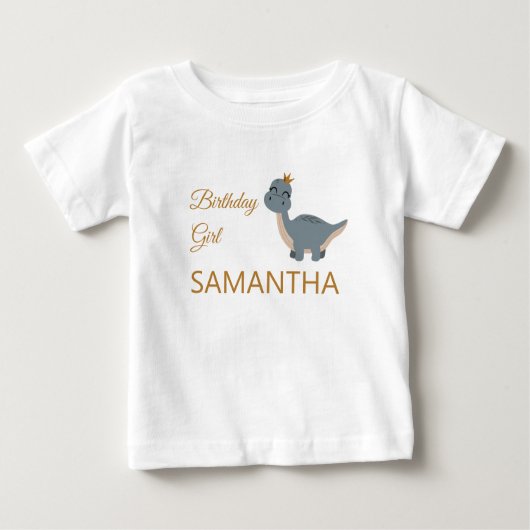 T-shirt Pour Bébé FILLE Boho T rex Dinosaur (Devant)