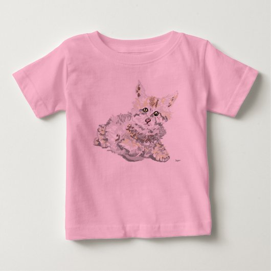 T-shirt pour bébé fille "Chaton" (Devant)