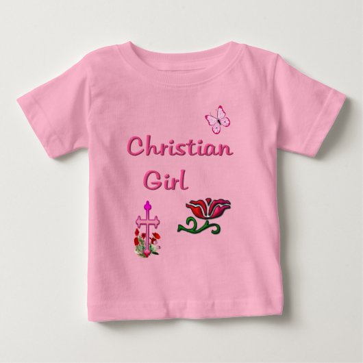 T-shirt Pour Bébé Fille chrétienne (Devant)