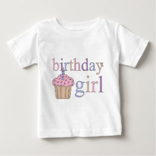 T-shirt Pour Bébé Fille d'anniversaire Manche courte