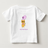 T-shirt Pour Bébé Fille d'anniversaire personnalisée Lama, Kitten et (Dos)