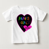 T-shirt Pour Bébé Fille de Papa Tee - shirts, Casquettes, Mugs, Bout (Devant)