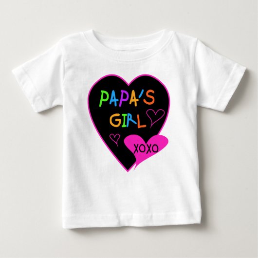T-shirt Pour Bébé Fille de Papa Tee - shirts, Casquettes, Mugs, Bout (Devant)