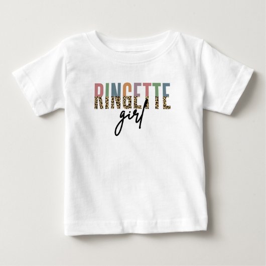 T-shirt Pour Bébé Fille de ringette impression guépard | Joueuse de (Devant)