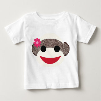 T-shirt Pour Bébé Fille de Singe Rose Sock