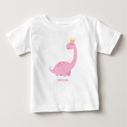 T-shirt Pour Bébé Fille dinosaure (Devant)