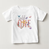 T-shirt Pour Bébé Fille Fleur Anniversaire | Sauvage & Incroyable (Devant)