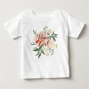 T-shirt Pour Bébé Fille florale floue