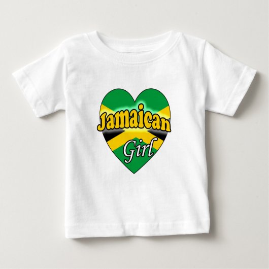 T-shirt Pour Bébé Fille jamaïcaine (Devant)