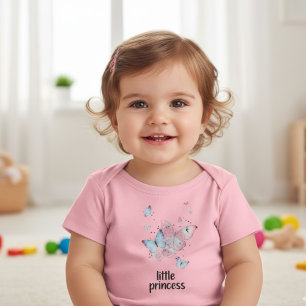T-shirt pour bébé fille jolie papillon Petite Prin