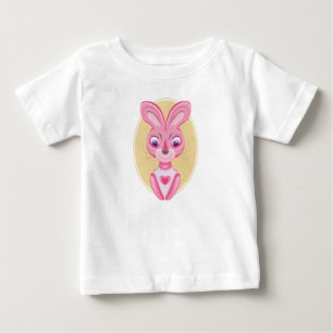 T-shirt Pour Bébé Fille lapin mignonne dessin animé