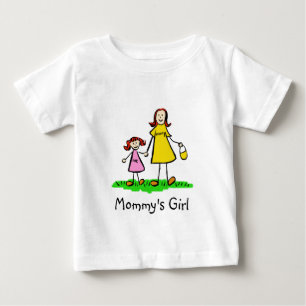 T-shirt Pour Bébé Fille mère et fille de maman Chemises d'art de fam