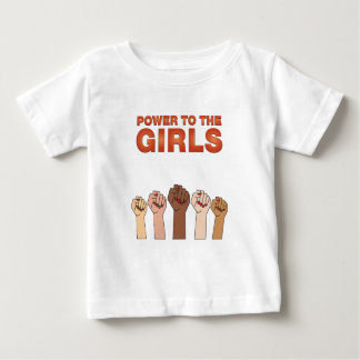 T-shirt Pour Bébé Fille Puissance Femmes Autonomisation Filles forte