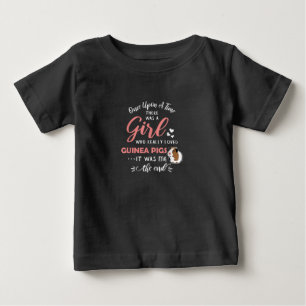 T-shirt Pour Bébé Fille qui aime les cochons d'Inde amateur de cocho