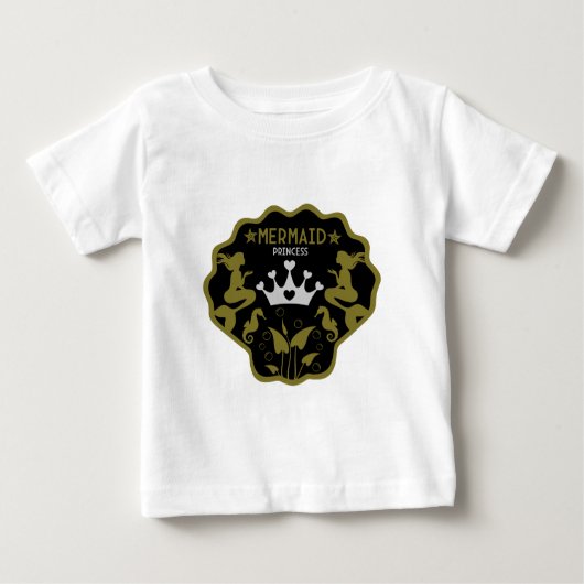 T-shirt Pour Bébé Fille Sirène Princesse (Devant)