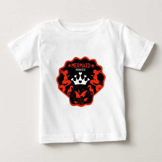 T-shirt Pour Bébé Fille Sirène Princesse (Devant)
