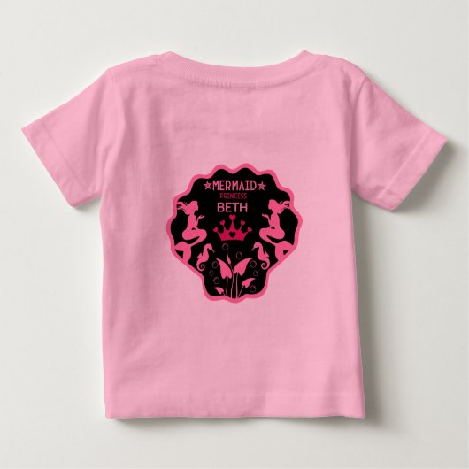 T-shirt Pour Bébé Fille Sirène Princesse (Dos)