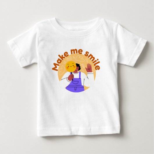 T-shirt Pour Bébé Fille Waving and Smiling (Devant)