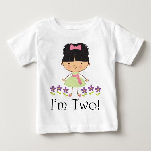T-shirt Pour Bébé Filles 2e anniversaire (Devant)