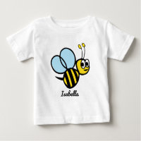 Filles abeilles jaunes mignonnes personnalisées po