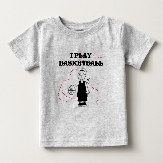 T-shirt Pour Bébé Filles Basketball (Devant)