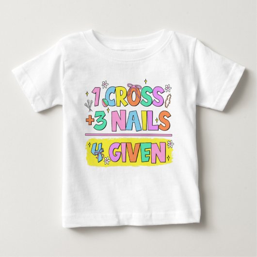 T-shirt Pour Bébé Filles chrétiennes de Pâques Jésus (Devant)